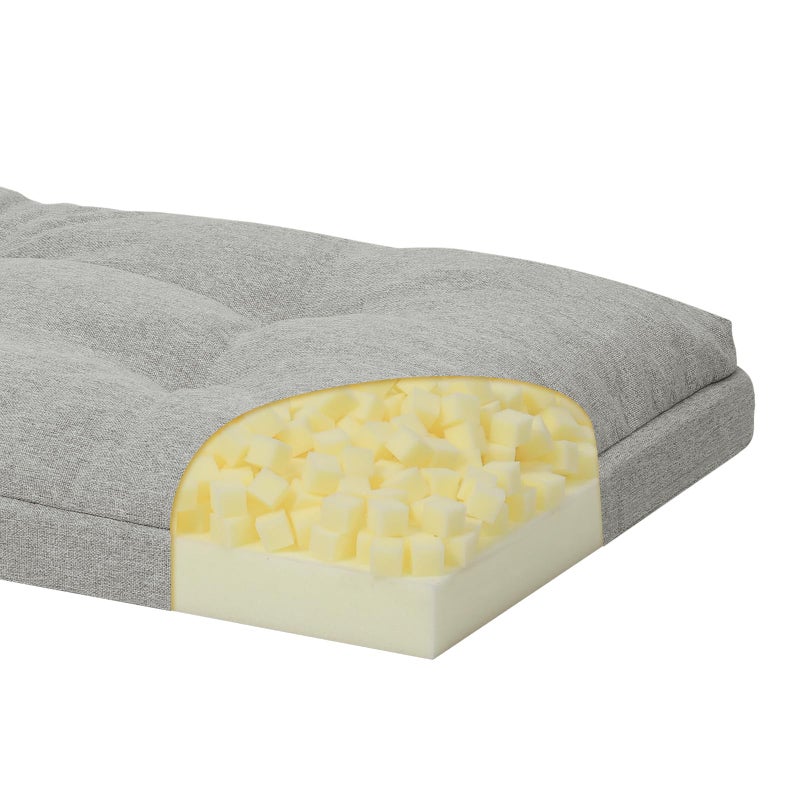 baibu 36 Inch Dual-Layer Patent Design Memory Foam Bench Cushion, Non-Slip Indoor Bench Cushion Standard Size Foam Pad with Machine Washable Cover (Grey, 36x15x3in) - Image 1